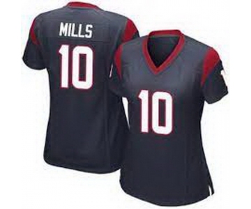 Women Houston Texans #10 Davis Mills Navy Vapor Untouchable Limited Stitched Jersey