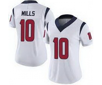 Women Houston Texans #10 Davis Mills White Vapor Untouchable Limited Stitched Jersey