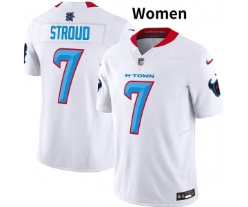 Women Houston Texans #7 C.J. Stroud White 2024 F.U.S.E. Limited Stitched Jersey