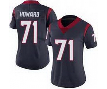 Women Houston Texans Tytus Howard #71 Blue Vapor Limited Stitched NFL Jersey