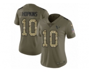 Women Nike Houston Texans #10 DeAndre Hopkins Limited Olive Camo 2017 Salute to Service NFL Jersey