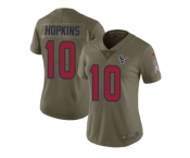 Women Nike Houston Texans #10 DeAndre Hopkins Olive Stitched NFL Limited 2017 Salute to Service Jersey