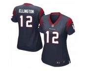 Women Nike Houston Texans #12 Bruce Ellington Game Navy Blue Team Color NFL Jersey