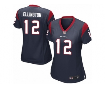 Women Nike Houston Texans #12 Bruce Ellington Game Navy Blue Team Color NFL Jersey