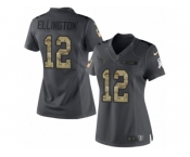 Women Nike Houston Texans #12 Bruce Ellington Limited Black 2016 Salute to Service NFL Jersey