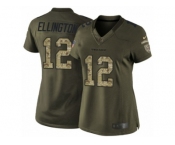 Women Nike Houston Texans #12 Bruce Ellington Limited Green Salute to Service NFL Jersey