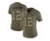 Women Nike Houston Texans #12 Bruce Ellington Limited Olive Camo 2017 Salute to Service NFL Jersey