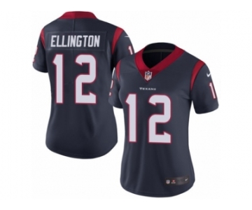 Women Nike Houston Texans #12 Bruce Ellington Navy Blue Team Color Vapor Untouchable Limited Player NFL Jersey