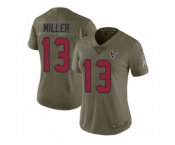 Women Nike Houston Texans #13 Braxton Miller Limited Olive 2017 Salute to Service NFL Jersey