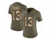 Women Nike Houston Texans #13 Braxton Miller Limited Olive Gold 2017 Salute to Service NFL Jersey