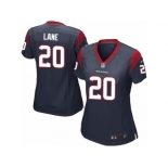 Women Nike Houston Texans #20 Jeremy Lane Game Navy Blue Team Color NFL Jersey