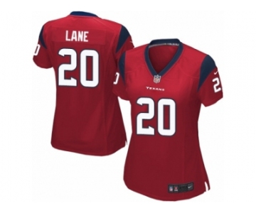 Women Nike Houston Texans #20 Jeremy Lane Game Red Alternate NFL Jersey