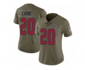 Women Nike Houston Texans #20 Jeremy Lane Limited Olive 2017 Salute to Service NFL Jersey