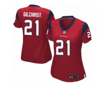 Women Nike Houston Texans #21 Marcus Gilchrist Game Red Alternate NFL Jersey