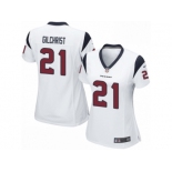 Women Nike Houston Texans #21 Marcus Gilchrist Game White NFL Jersey