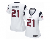 Women Nike Houston Texans #21 Marcus Gilchrist Game White NFL Jersey