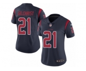 Women Nike Houston Texans #21 Marcus Gilchrist Limited Navy Blue Rush Vapor Untouchable NFL Jersey