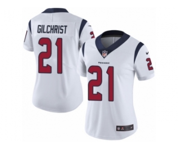 Women Nike Houston Texans #21 Marcus Gilchrist White Vapor Untouchable Limited Player NFL Jersey