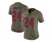 Women Nike Houston Texans #24 Johnathan Joseph Olive Stitched NFL Limited 2017 Salute to Service Jersey