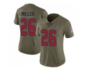 Women Nike Houston Texans #26 Lamar Miller Olive Stitched NFL Limited 2017 Salute to Service Jersey