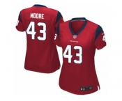 Women Nike Houston Texans #43 Corey Moore Game Red Alternate NFL Jersey