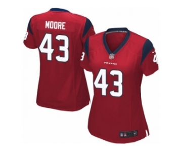 Women Nike Houston Texans #43 Corey Moore Game Red Alternate NFL Jersey