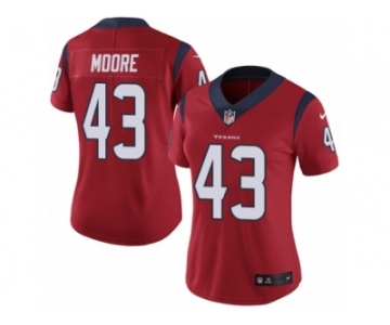 Women Nike Houston Texans #43 Corey Moore Red Alternate Vapor Untouchable Limited Player NFL Jersey