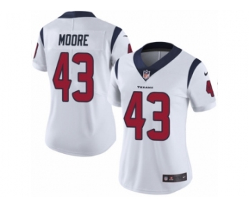 Women Nike Houston Texans #43 Corey Moore White Vapor Untouchable Limited Player NFL Jersey