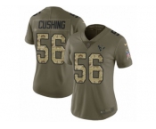 Women Nike Houston Texans #56 Brian Cushing Limited Olive Camo 2017 Salute to Service NFL Jersey