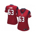 Women Nike Houston Texans #63 Kendall Lamm Game Red Alternate NFL Jersey