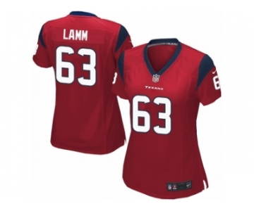 Women Nike Houston Texans #63 Kendall Lamm Game Red Alternate NFL Jersey