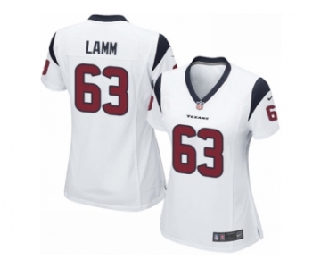 Women Nike Houston Texans #63 Kendall Lamm Game White NFL Jersey