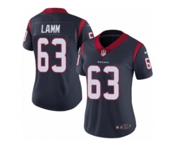 Women Nike Houston Texans #63 Kendall Lamm Navy Blue Team Color Vapor Untouchable Limited Player NFL Jersey