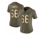 Women Nike Houston Texans #66 Nick Martin Limited Olive Gold 2017 Salute to Service NFL Jersey