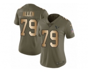 Women Nike Houston Texans #79 Jeff Allen Limited Olive Gold 2017 Salute to Service NFL Jersey