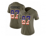 Women Nike Houston Texans #87 C.J. Fiedorowicz Limited Olive USA Flag 2017 Salute to Service NFL Jersey