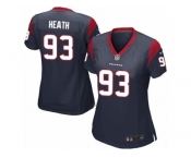 Women Nike Houston Texans #93 Joel Heath Game Navy Blue Team Color NFL Jersey