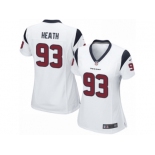 Women Nike Houston Texans #93 Joel Heath Game White NFL Jersey