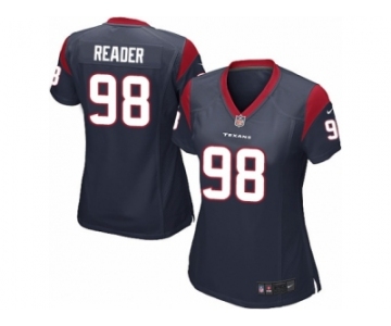 Women Nike Houston Texans #98 D.J. Reader Game Navy Blue Team Color NFL Jersey