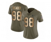 Women Nike Houston Texans #98 D.J. Reader Limited Olive Gold 2017 Salute to Service NFL Jersey