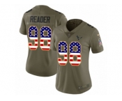 Women Nike Houston Texans #98 D.J. Reader Limited Olive USA Flag 2017 Salute to Service NFL Jersey