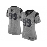 Women Nike Houston Texans #99 J.J. Watt Gray Stitched Gridiron