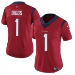 Women's Houston Texans #1 Stefon Diggs Red Vapor Untouchable Limited Stitched Jersey