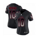 Women's Houston Texans #10 DeAndre Hopkins Limited Black Smoke Fashion Football Jersey