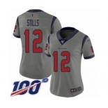 Women's Houston Texans #12 Kenny Stills Limited Gray Inverted Legend 100th Season Football Jersey