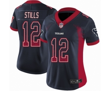 Women's Houston Texans #12 Kenny Stills Limited Navy Blue Rush Drift Fashion Football Jersey