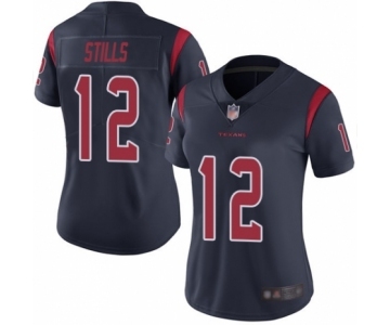 Women's Houston Texans #12 Kenny Stills Limited Navy Blue Rush Vapor Untouchable Football Jersey