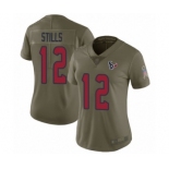 Women's Houston Texans #12 Kenny Stills Limited Olive 2017 Salute to Service Football Jersey