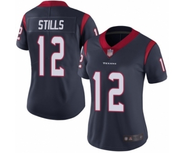 Women's Houston Texans #12 Kenny Stills Navy Blue Team Color Vapor Untouchable Limited Player Football Jersey