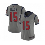 Women's Houston Texans #15 Will Fuller V Limited Gray Inverted Legend Football Jersey